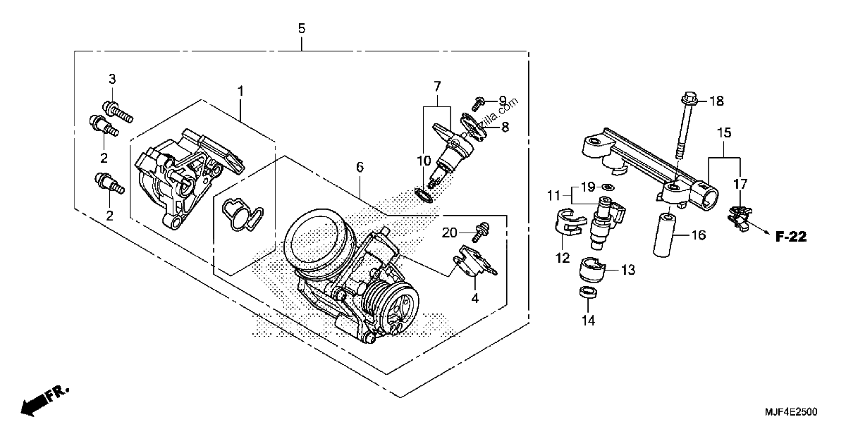 Diagrama de THROTTLE BODY