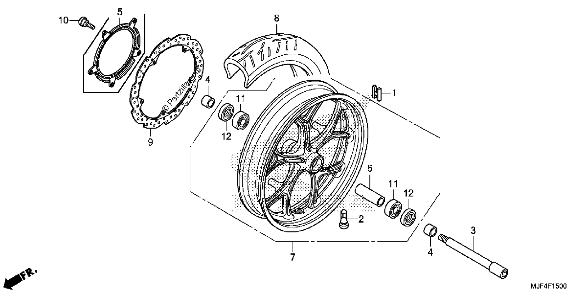 Diagrama de FRONT WHEEL