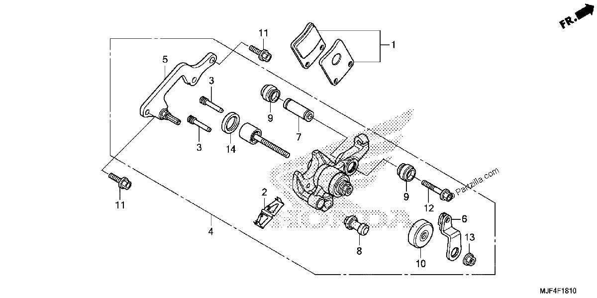 Diagrama de PARKING BRAKE CALIPER