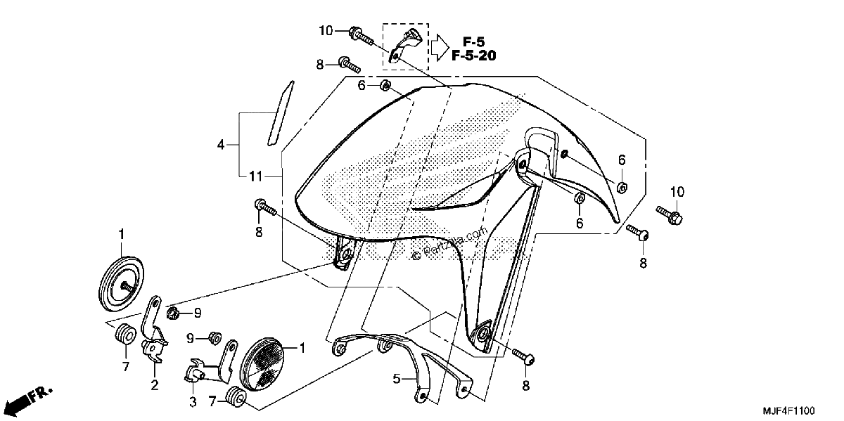 Diagrama de FRONT FENDER