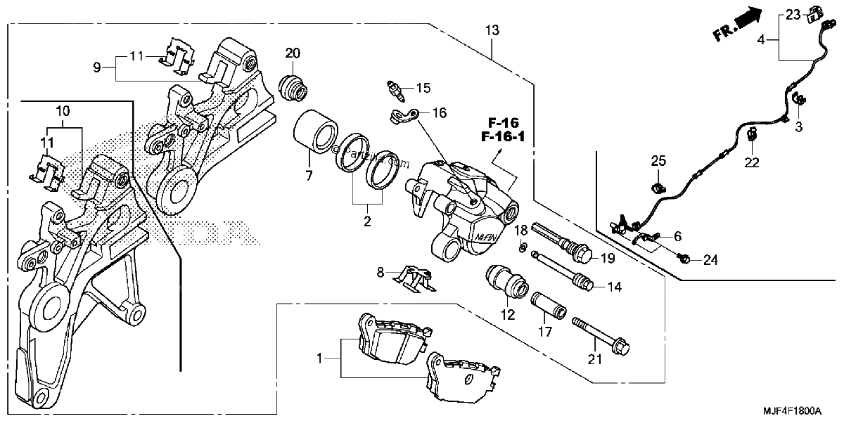 Diagrama de REAR BRAKE CALIPER