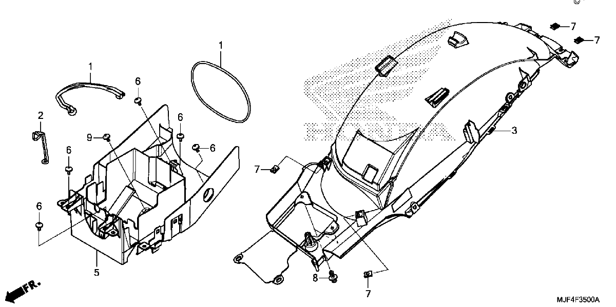 Diagrama de REAR FENDER
