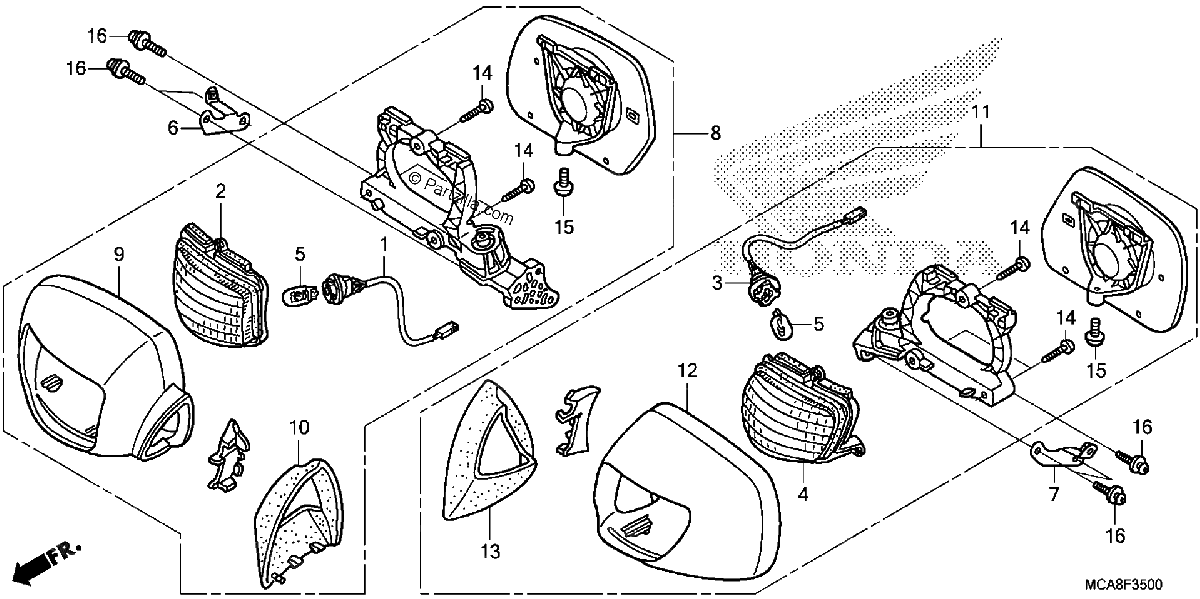 Diagrama de TURN SIGNAL MIRROR