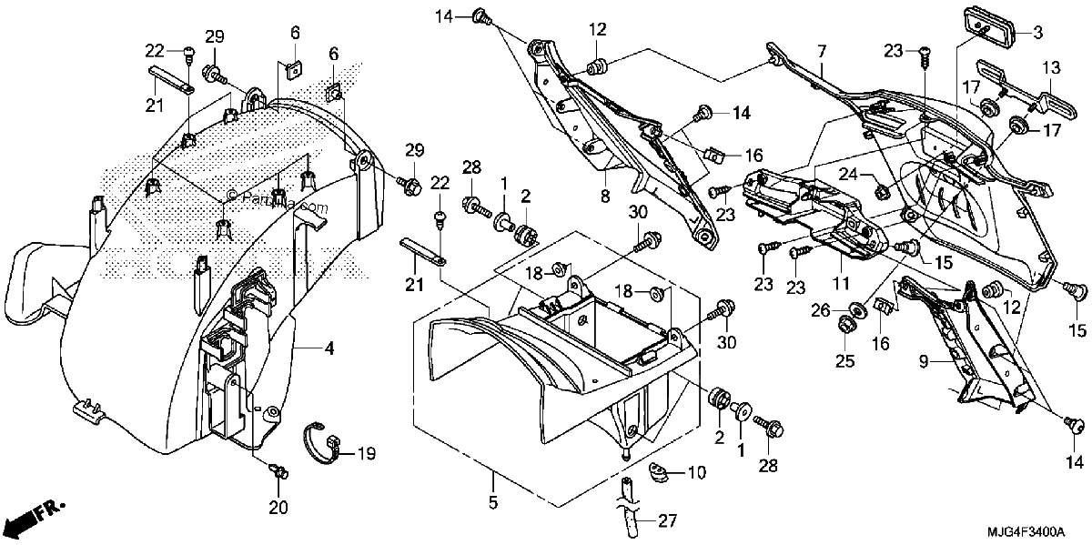 Diagrama de REAR FENDER