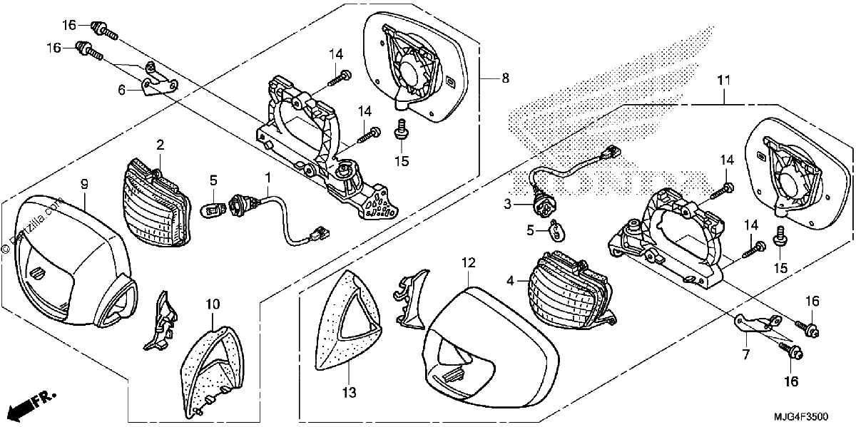 Diagrama de TURN SIGNAL MIRROR