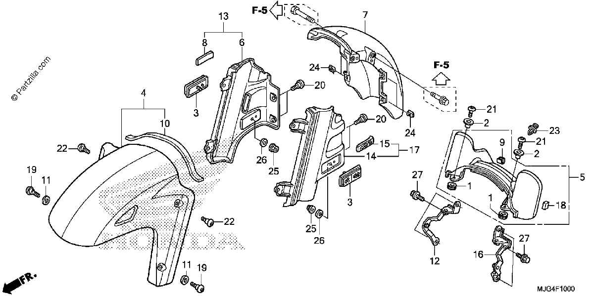 Diagrama de FRONT FENDER