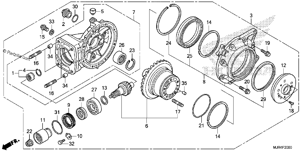 Diagrama de FINAL DRIVEN GEAR