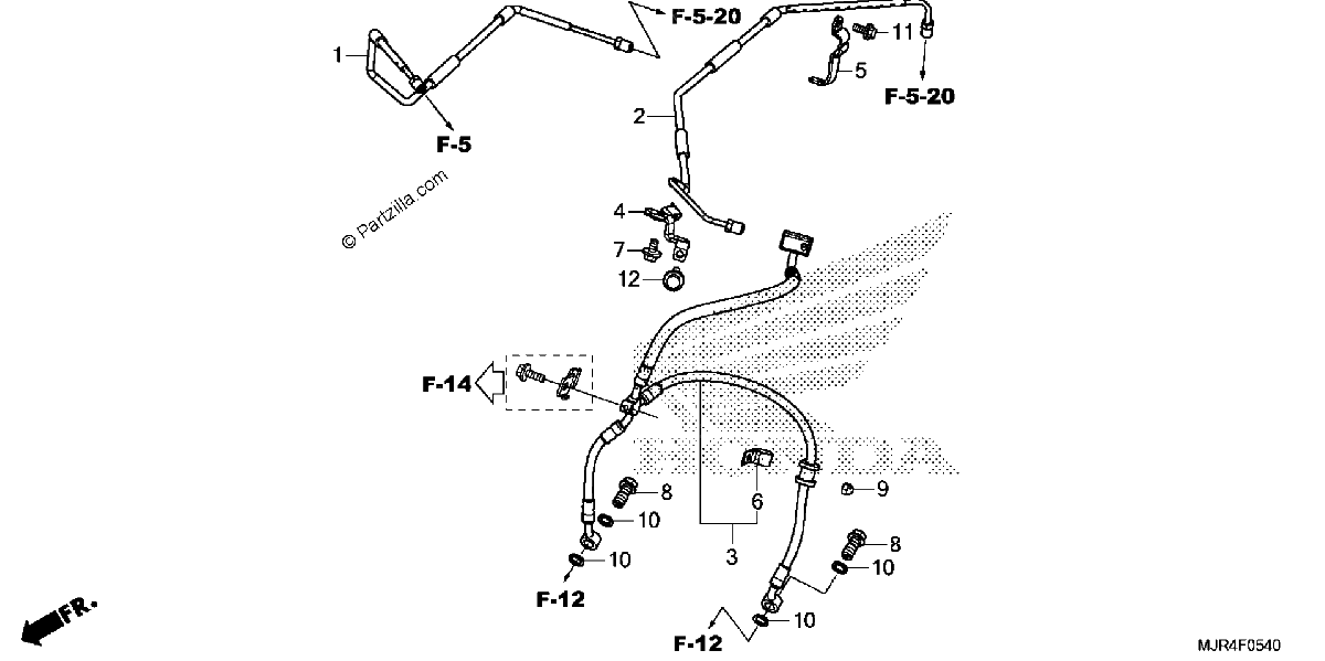 Diagrama de FRONT BRAKE HOSE ABS