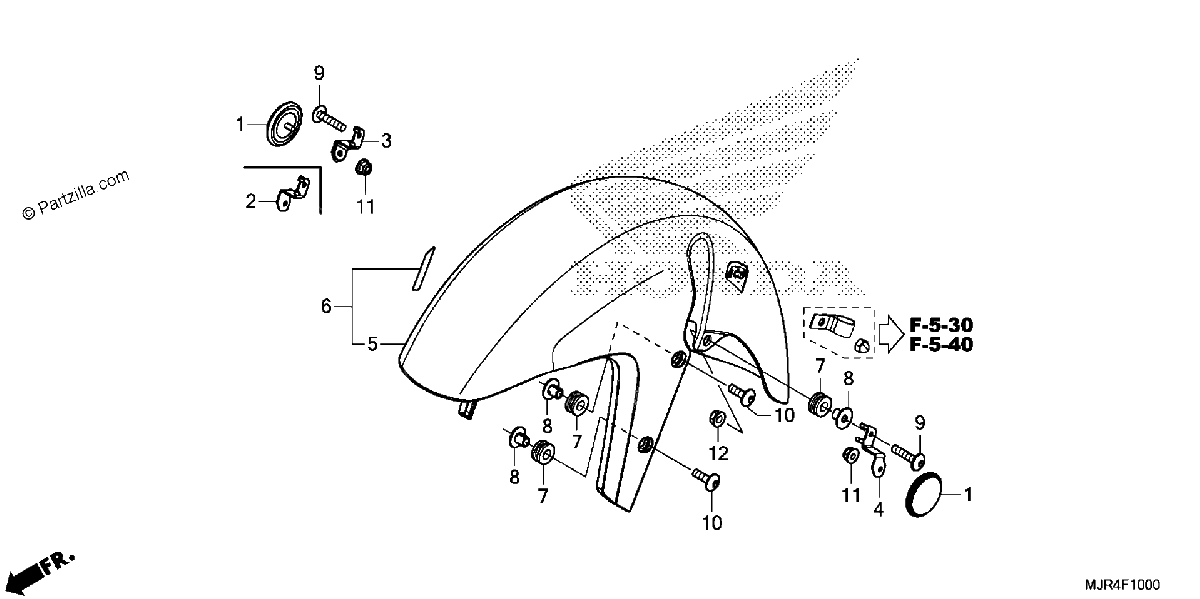 Diagrama de FRONT FENDER