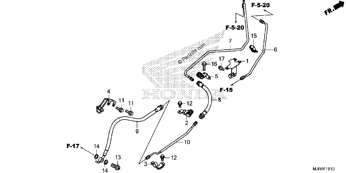Diagrama de REAR BRAKE HOSE ABS