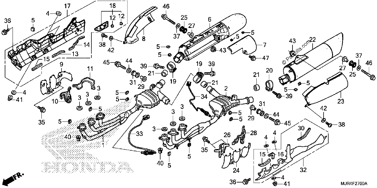 Diagrama de EXHAUST MUFFLER