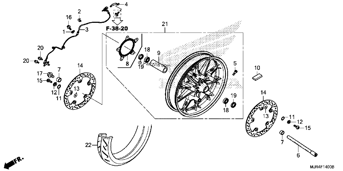 Diagrama de FRONT WHEEL