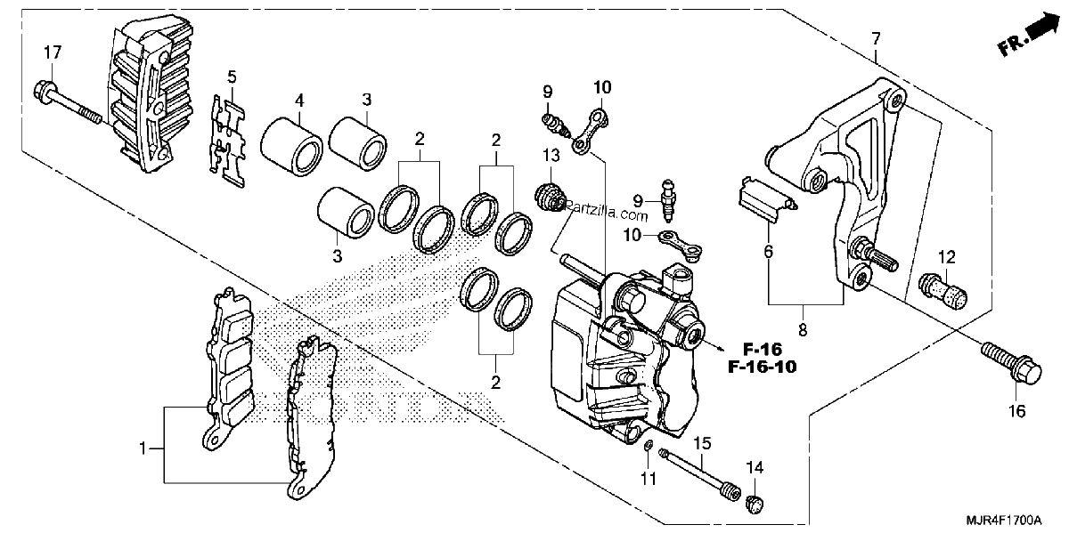 Diagrama de REAR BRAKE CALIPER