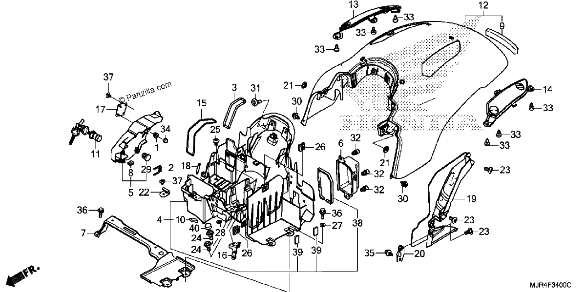Diagrama de REAR FENDER