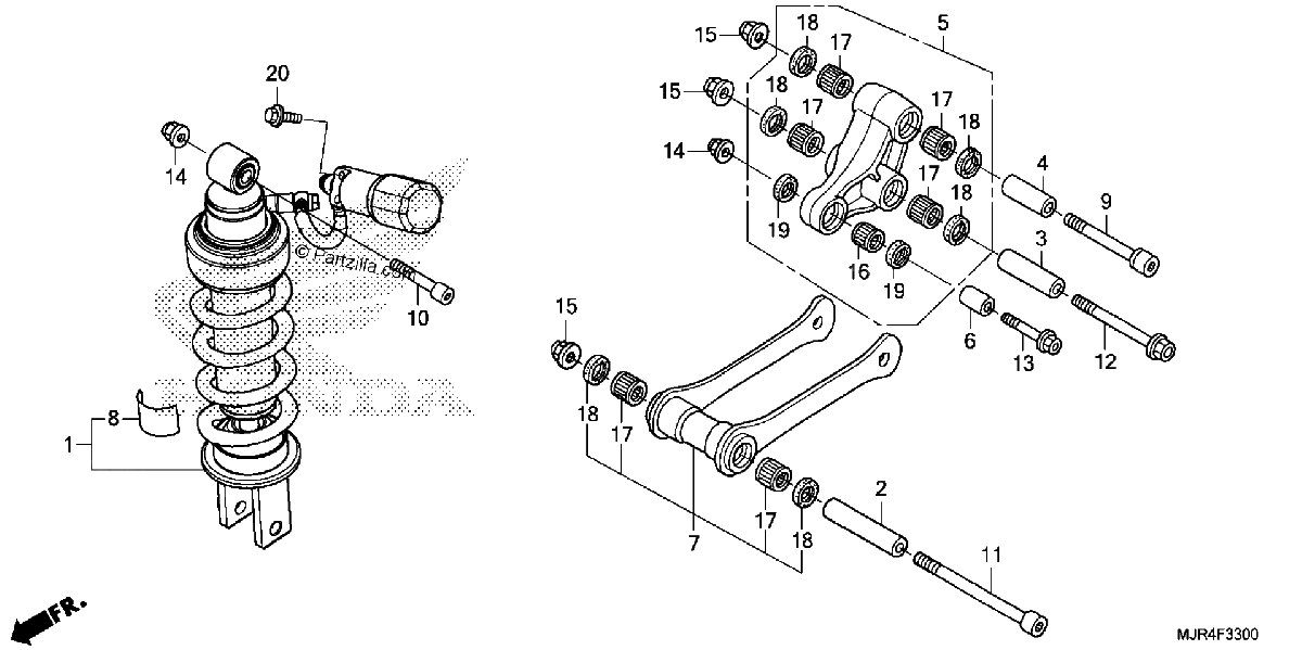 Diagrama de REAR SHOCK ABSORBER