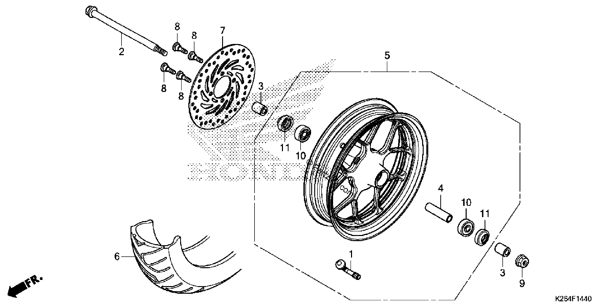 Diagrama de FRONT WHEEL