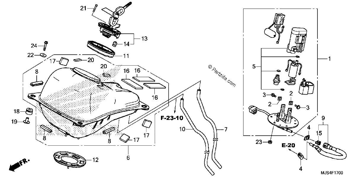 Diagrama de FUEL TANK FUEL PUMP