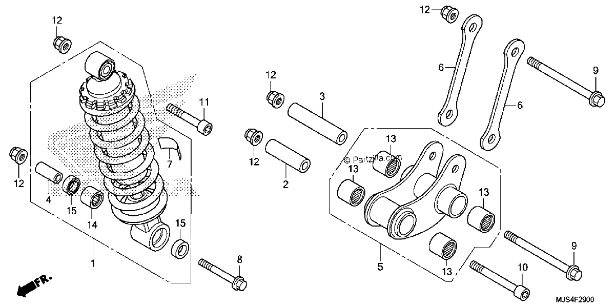 Diagrama de REAR SHOCK ABSORBER