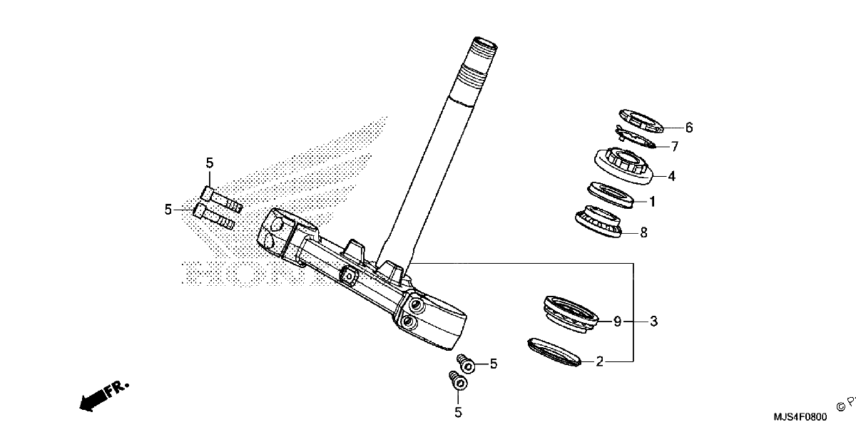 Diagrama de STEERING STEM