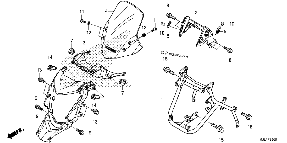 Diagrama de FRONT COWL