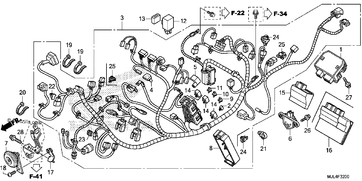 Diagrama de WIRE HARNESS