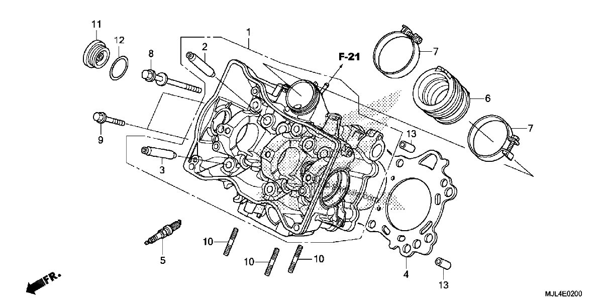 Diagrama de CYLINDER HEAD