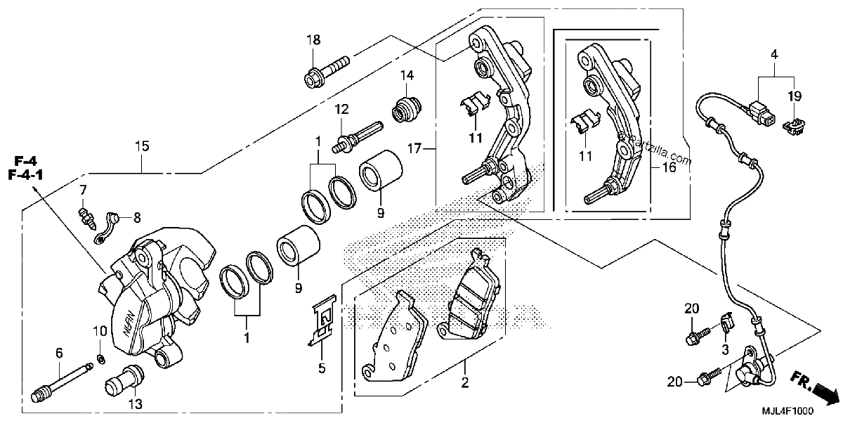 Diagrama de FRONT BRAKE CALIPER