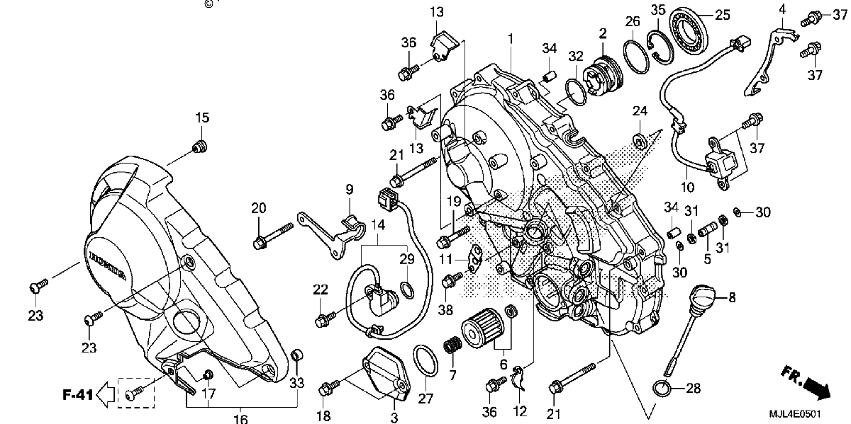 Diagrama de RIGHT CRANKCASE COVER 2