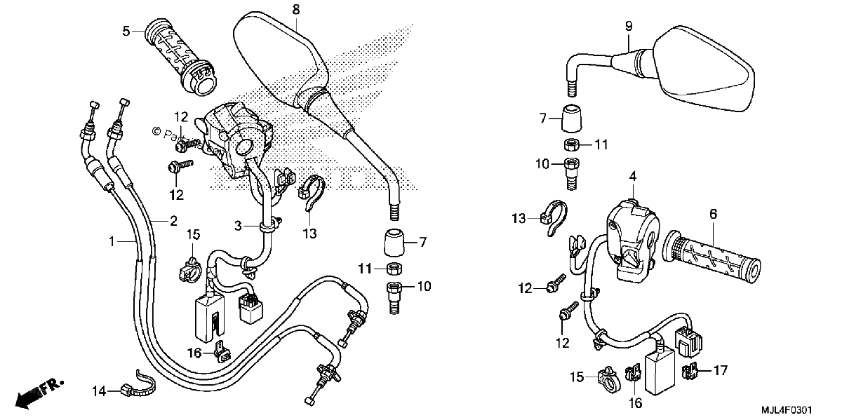 Diagrama de SWITCH CABLE NC700XD
