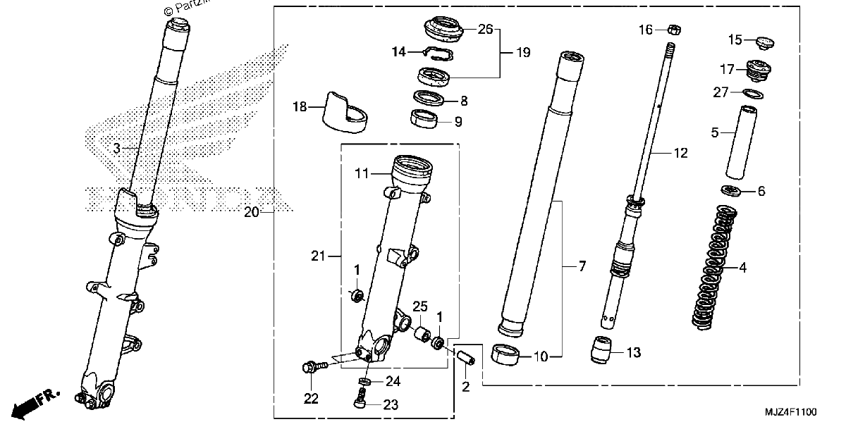 Diagrama de FRONT FORK