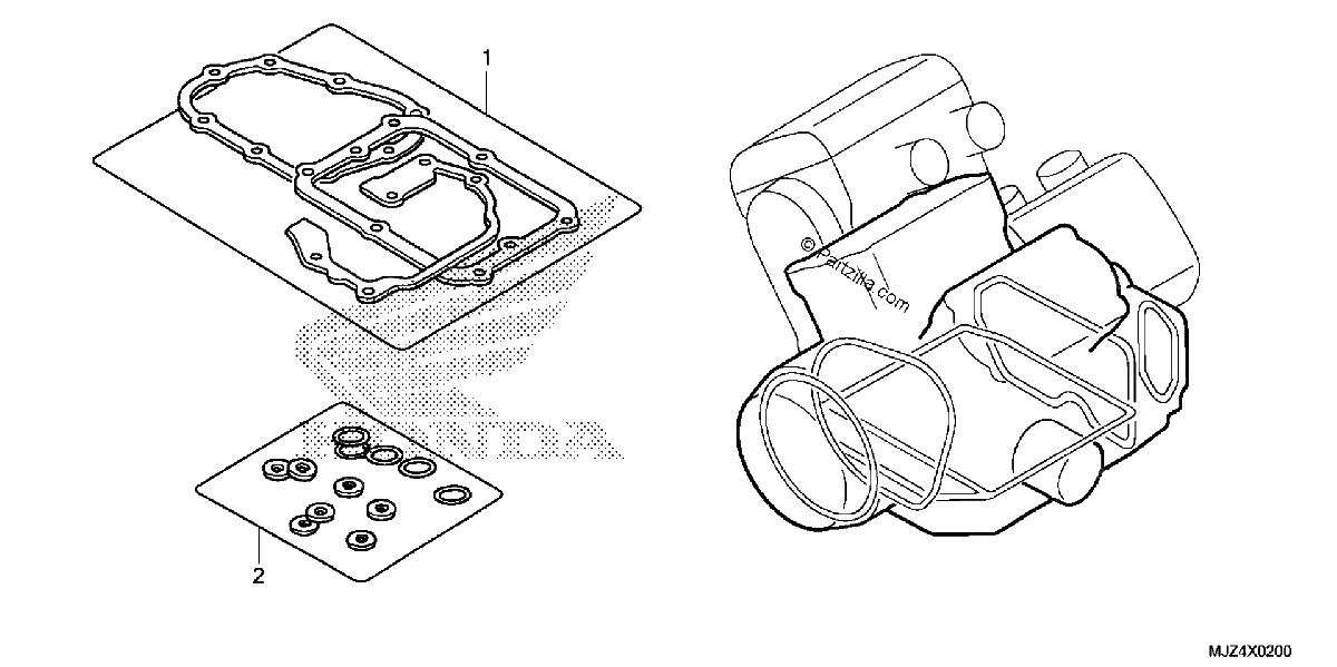 Diagrama de GASKET KIT B