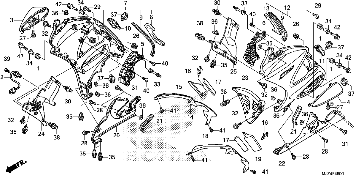 Diagrama de LOWER COWL
