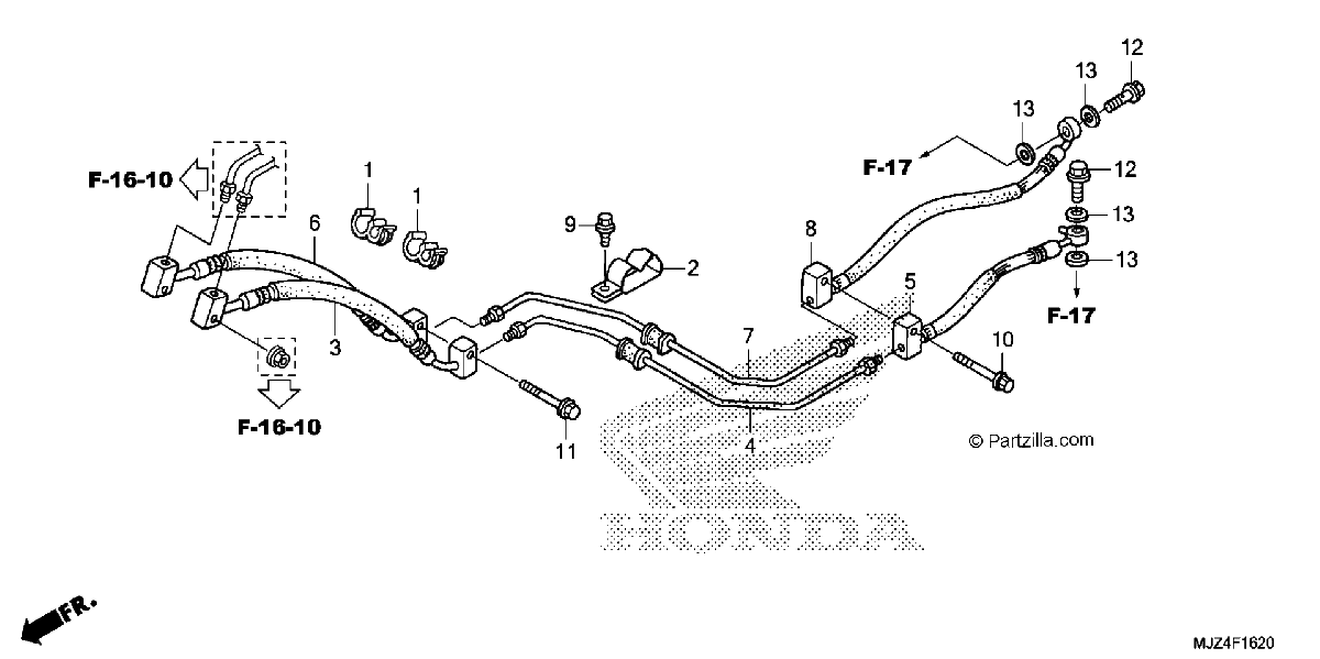 Diagrama de REAR BRAKE HOSE