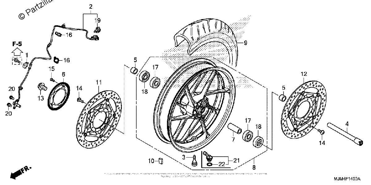 Diagrama de FRONT WHEEL