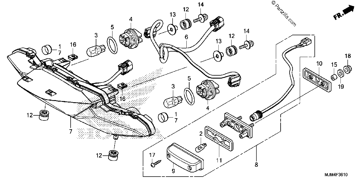 Diagrama de REAR COMBINATION LIGHT
