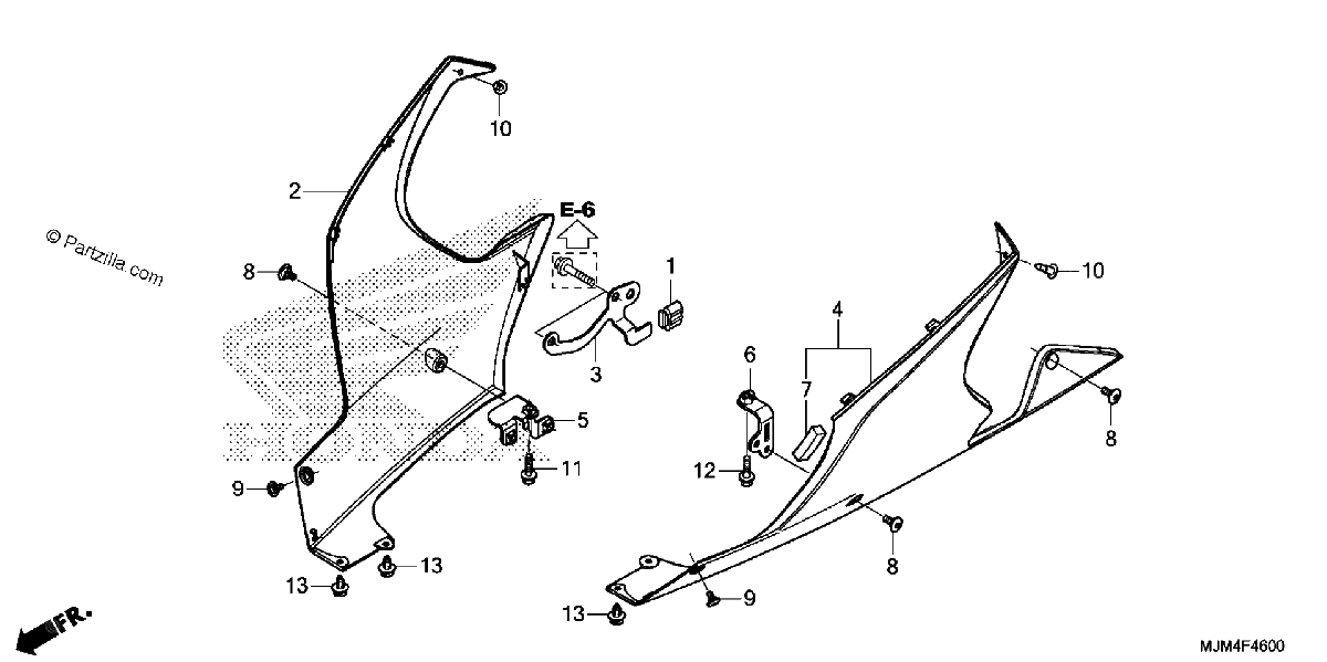 Diagrama de LOWER COWL