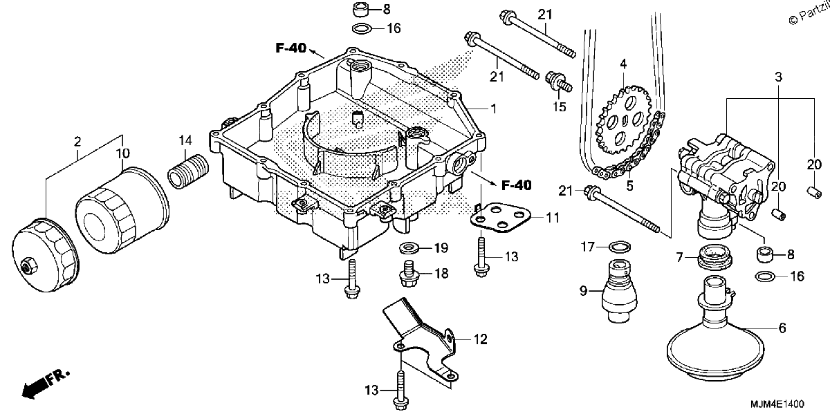 Diagrama de OIL PAN OIL PUMP