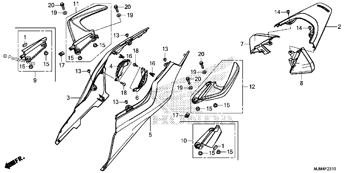 Diagrama de REAR COWL