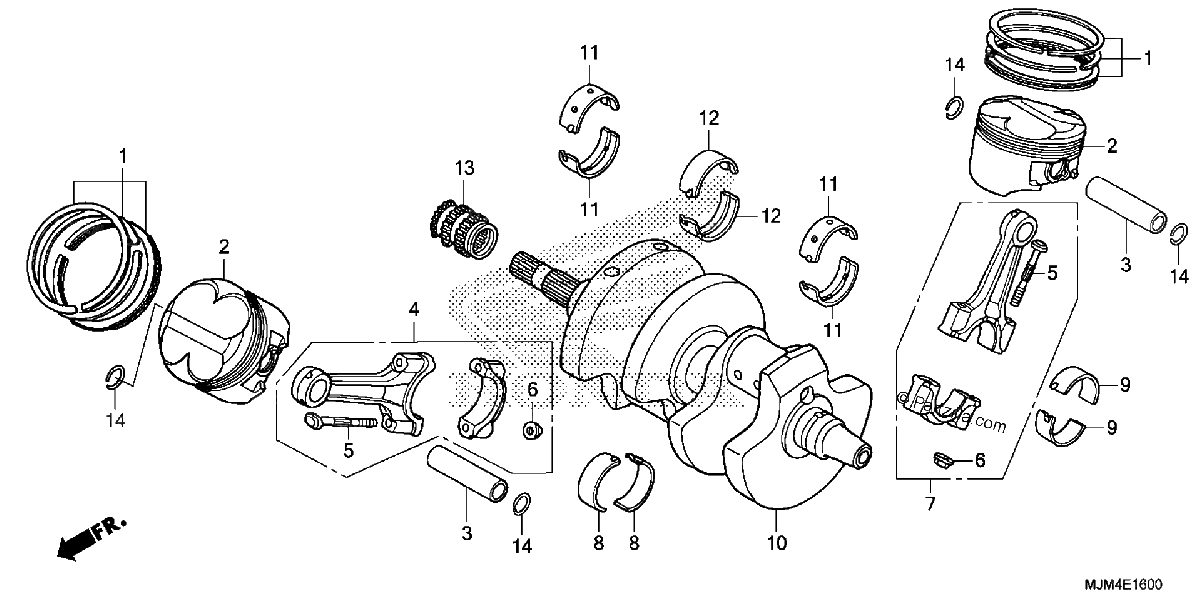 Diagrama de CRANKSHAFT PISTON