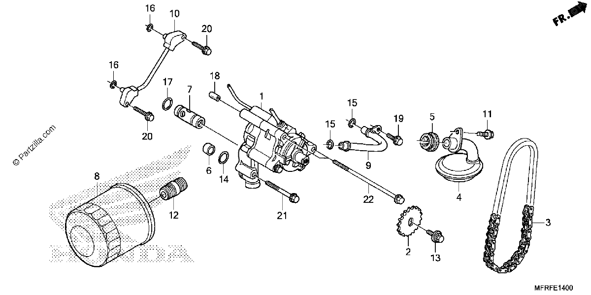 Diagrama de OIL FILTER OIL PUMP