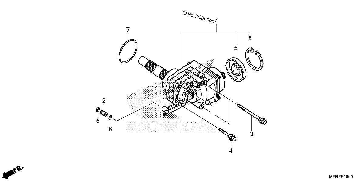 Diagrama de SIDE GEAR CASE