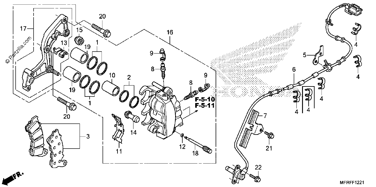 Diagrama de FRONT BRAKE CALIPER 2