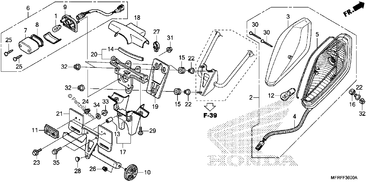 Diagrama de TAILLIGHT LICENSE LIGHT 1