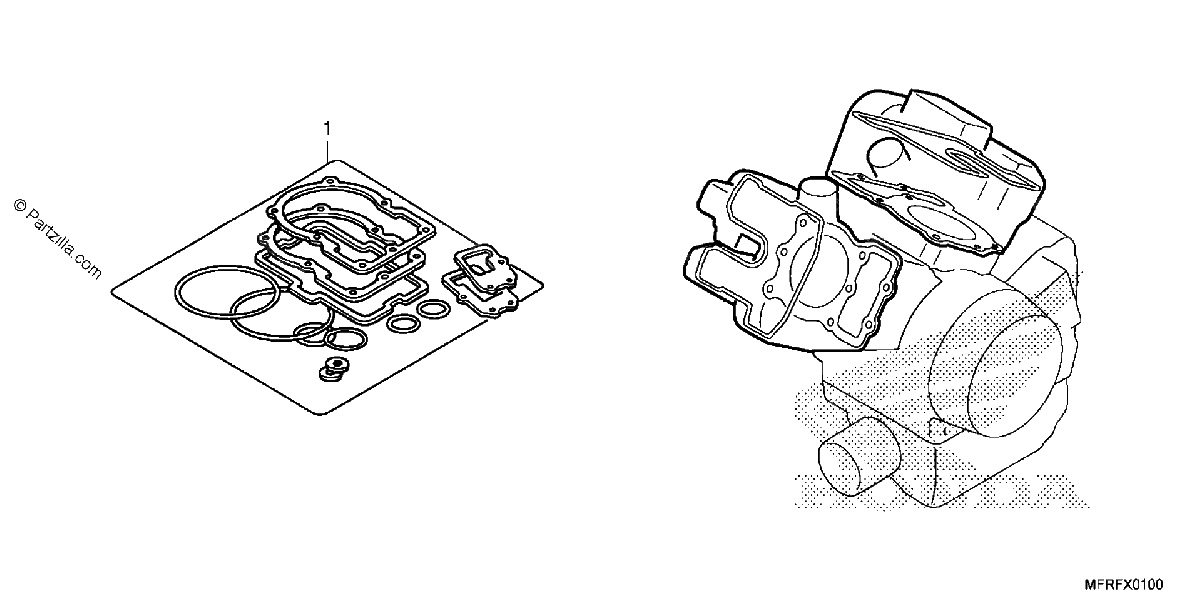 Diagrama de GASKET KIT A