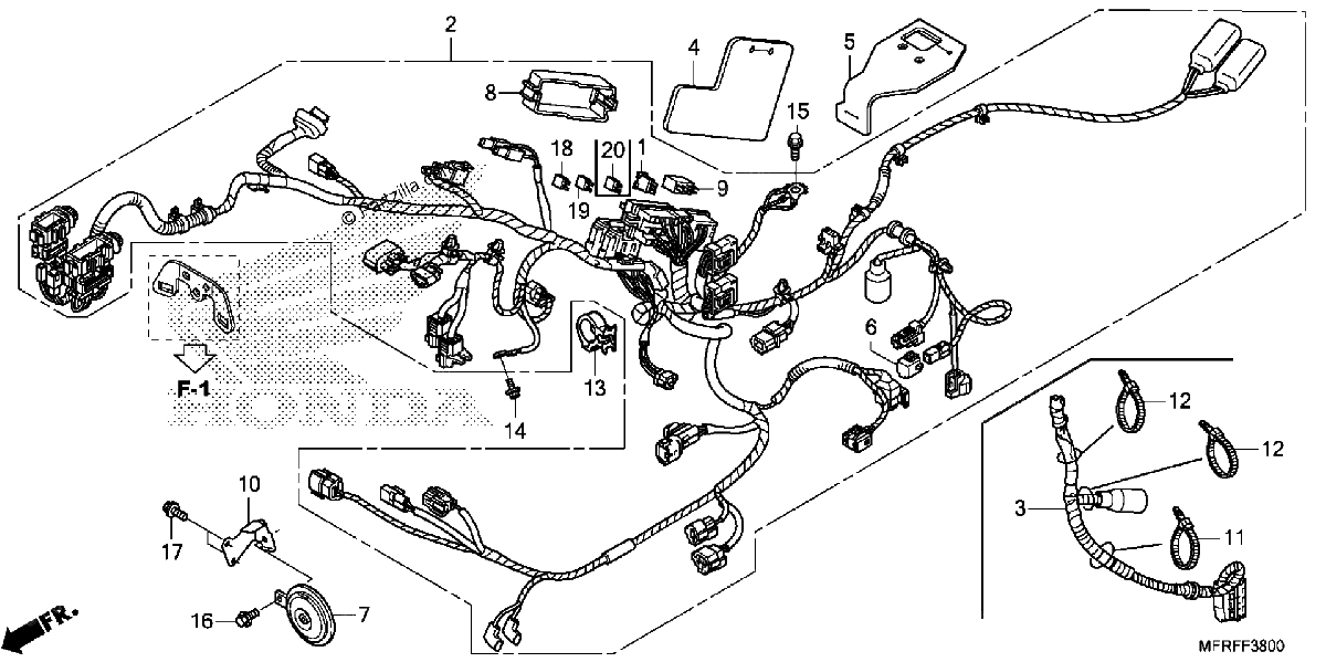 Diagrama de WIRE HARNESS 1