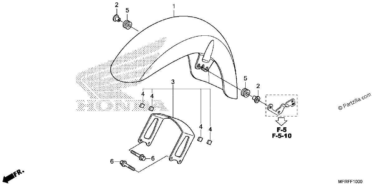 Diagrama de FRONT FENDER 1