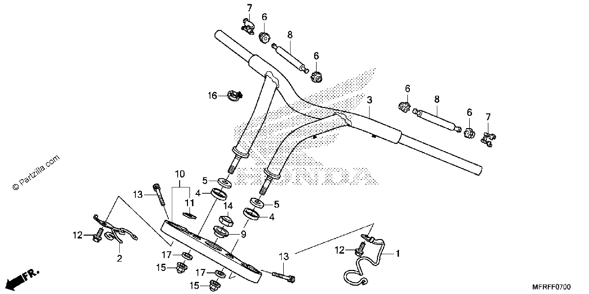 Diagrama de HANDLEBAR TOP BRIDGE 1