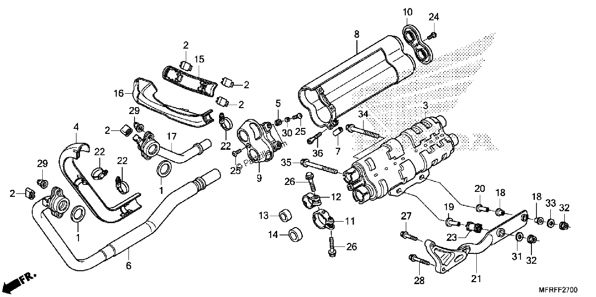 Diagrama de EXHAUST MUFFLER
