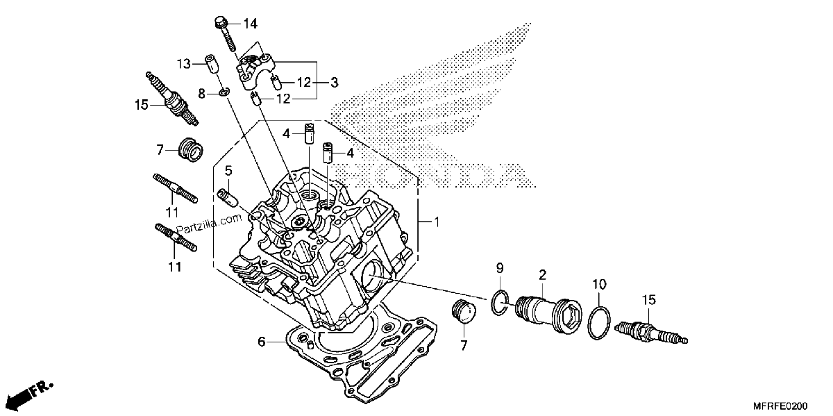 Diagrama de FRONT CYLINDER HEAD
