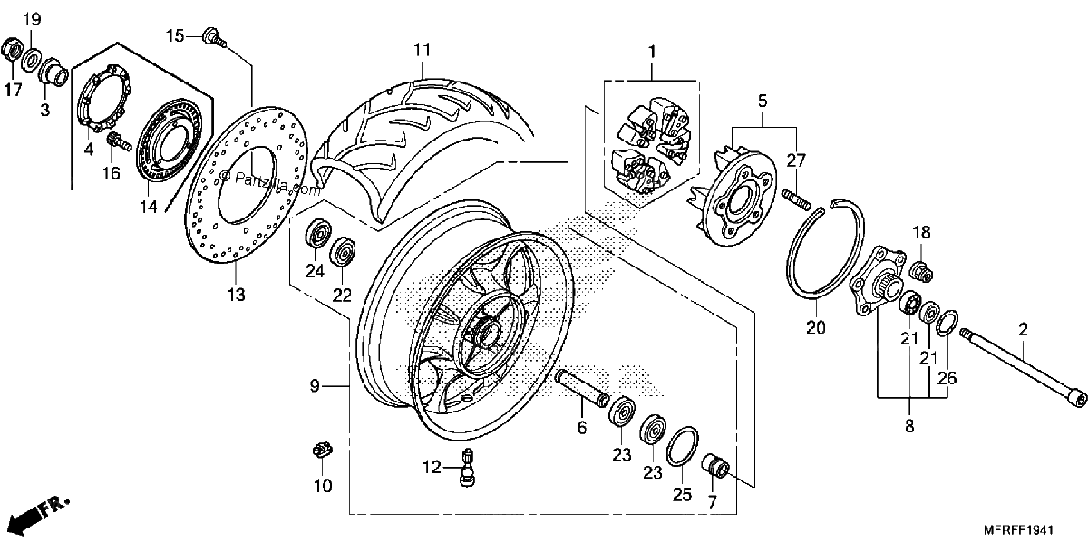 Diagrama de REAR WHEEL 2